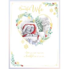 My Beautiful Wife Handmade Large Me to You Bear Christmas Card Image Preview